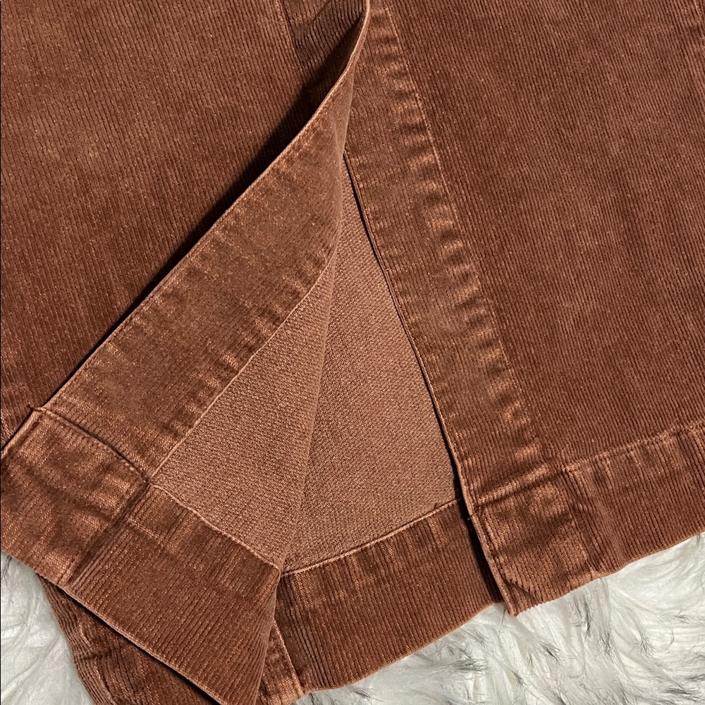 NWT Forever 21 Corduroy Button Down MIDI Pencil Skirt Praline Brown XS - Picture 8 of 12
